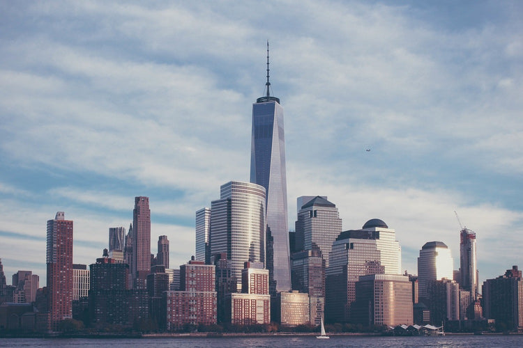 Fotobehang Clouds at the World Trade Center